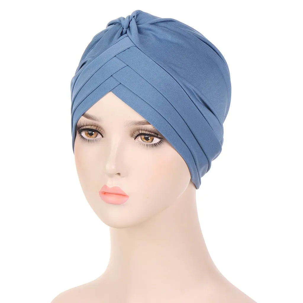 Multi-color Crystal Three-layer Hemp Turban Hat