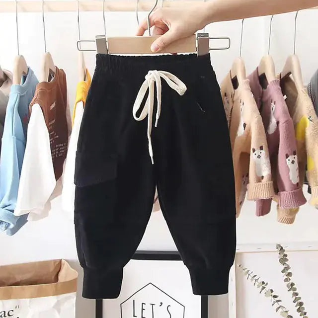 New Cotton Cargo Pants for Boys - Casual Sport Trousers