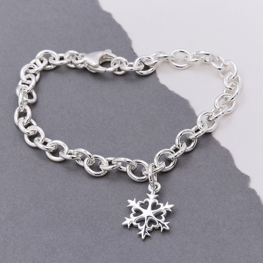 Snowflake Silver Charm - Jays Shop uk