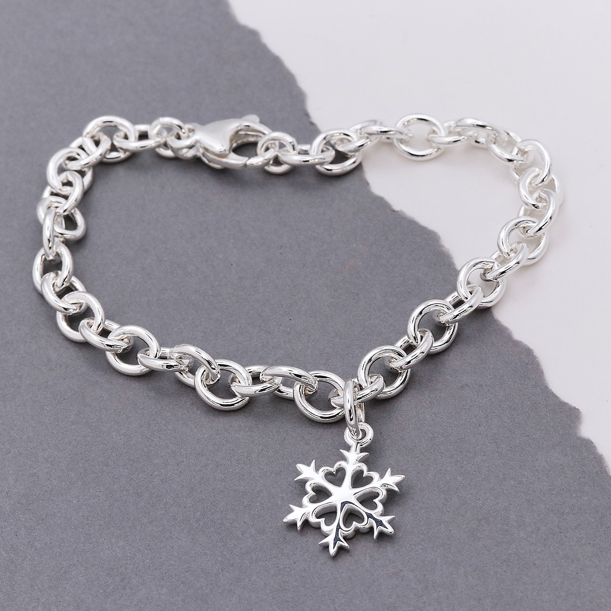 Snowflake Silver Charm - Jays Shop uk