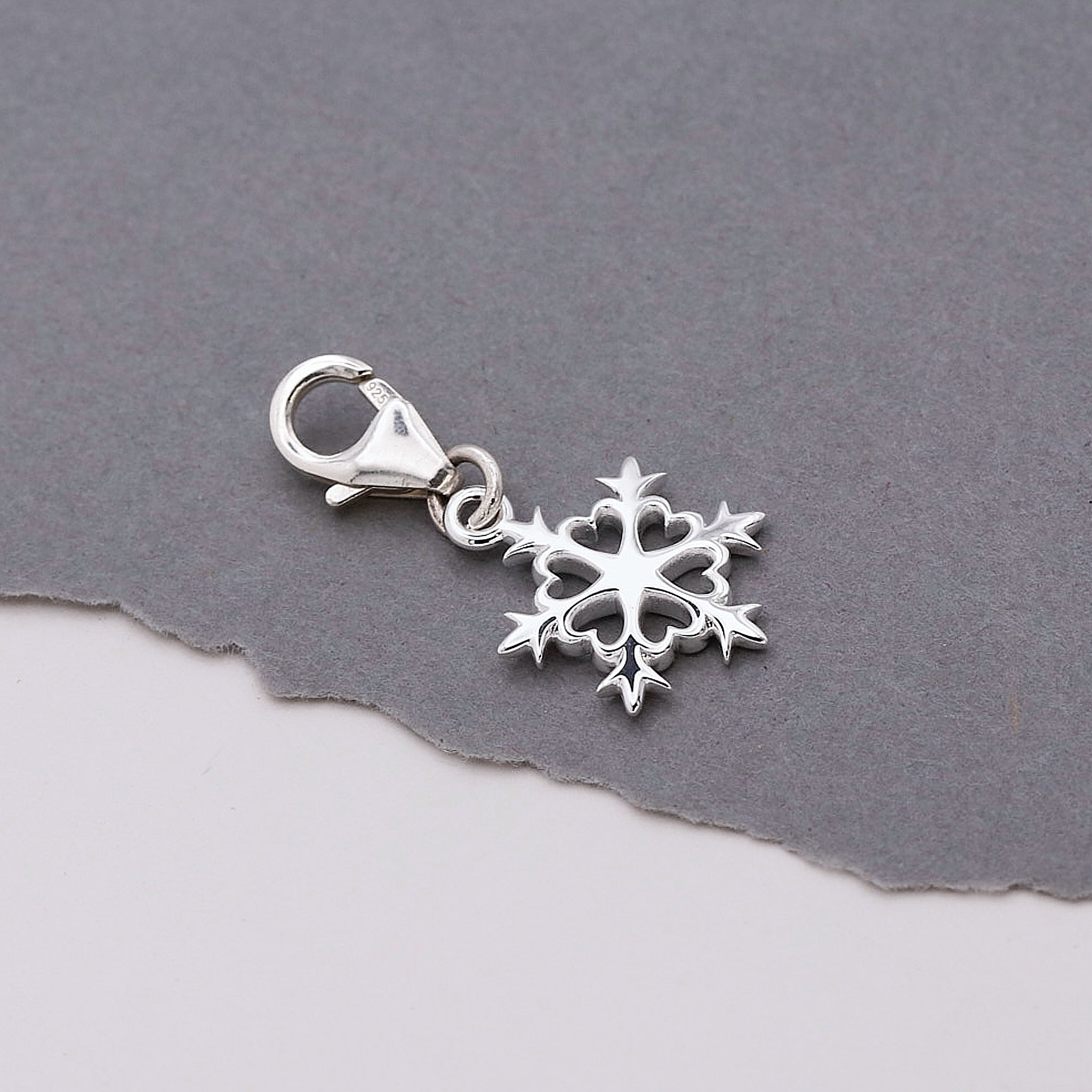 Snowflake Silver Charm - Jays Shop uk