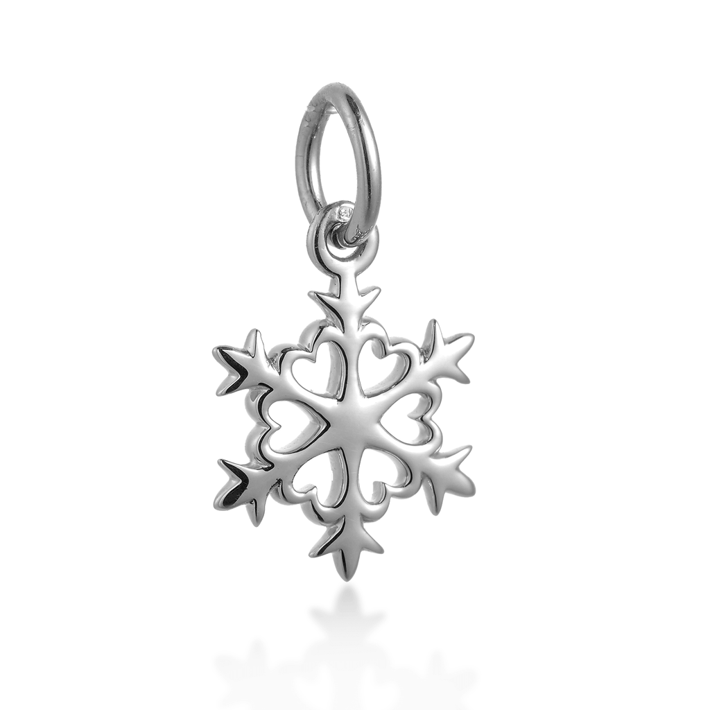 Snowflake Silver Charm - Jays Shop uk