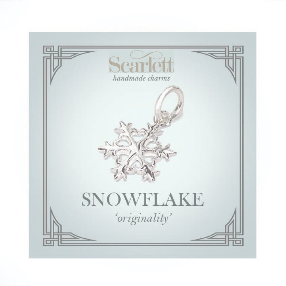 Snowflake Silver Charm - Jays Shop uk