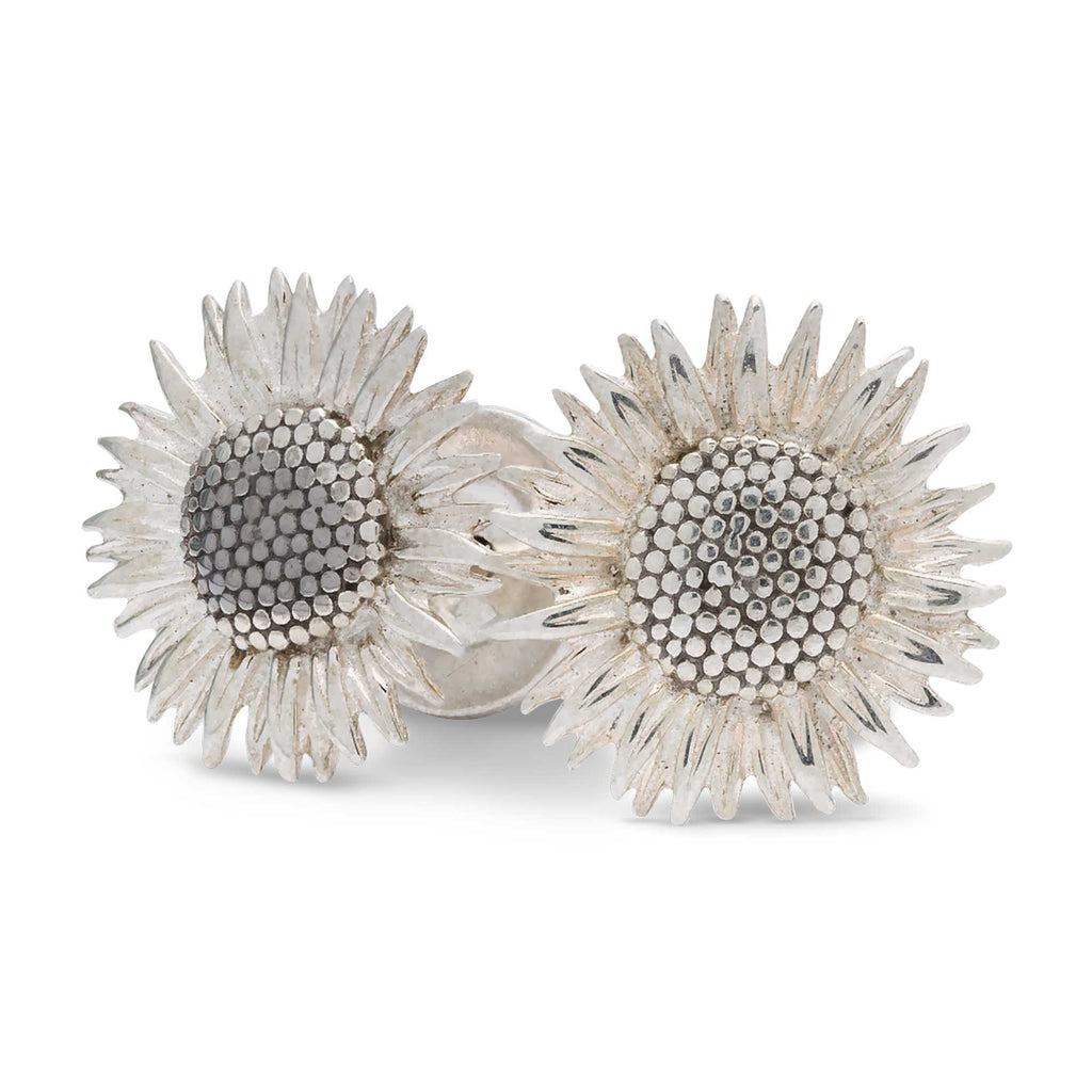 Sunflower Silver Stud Earrings - Jays Shop uk