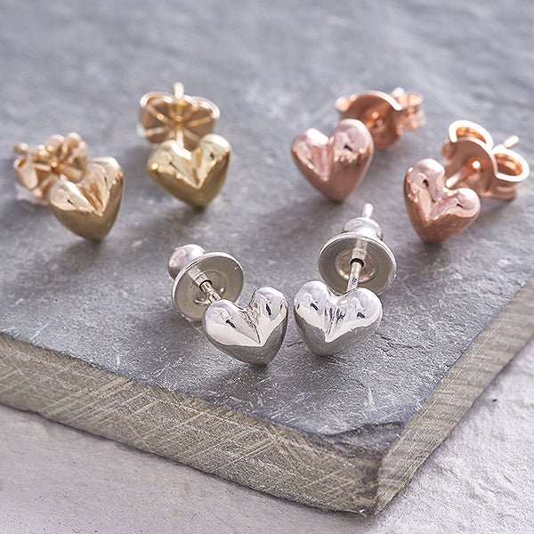 Sweetheart Silver Stud Earrings - Jays Shop uk