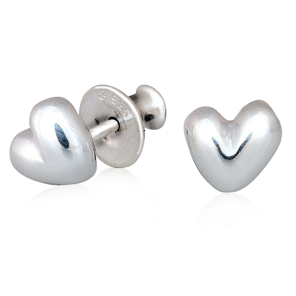Sweetheart Silver Stud Earrings - Jays Shop uk