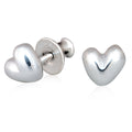 Sweetheart Silver Stud Earrings - Jays Shop uk