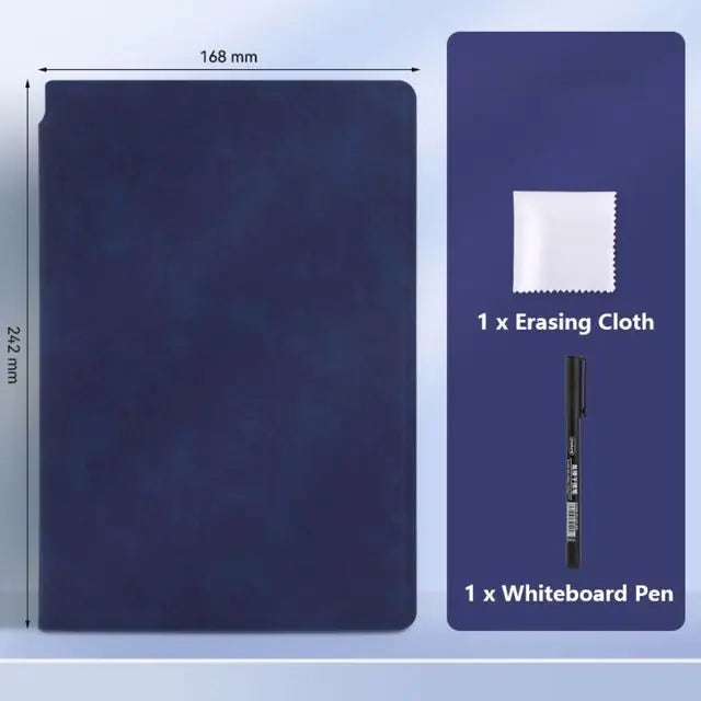 A5 Reusable Whiteboard Notebook with Erasing Cloth