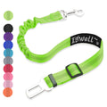 IBWell Dog Seat Belt for Car with Elastic Bungee Leash Car Leash Car Seat Belt for Dogs (Green 1PCS-27.6")