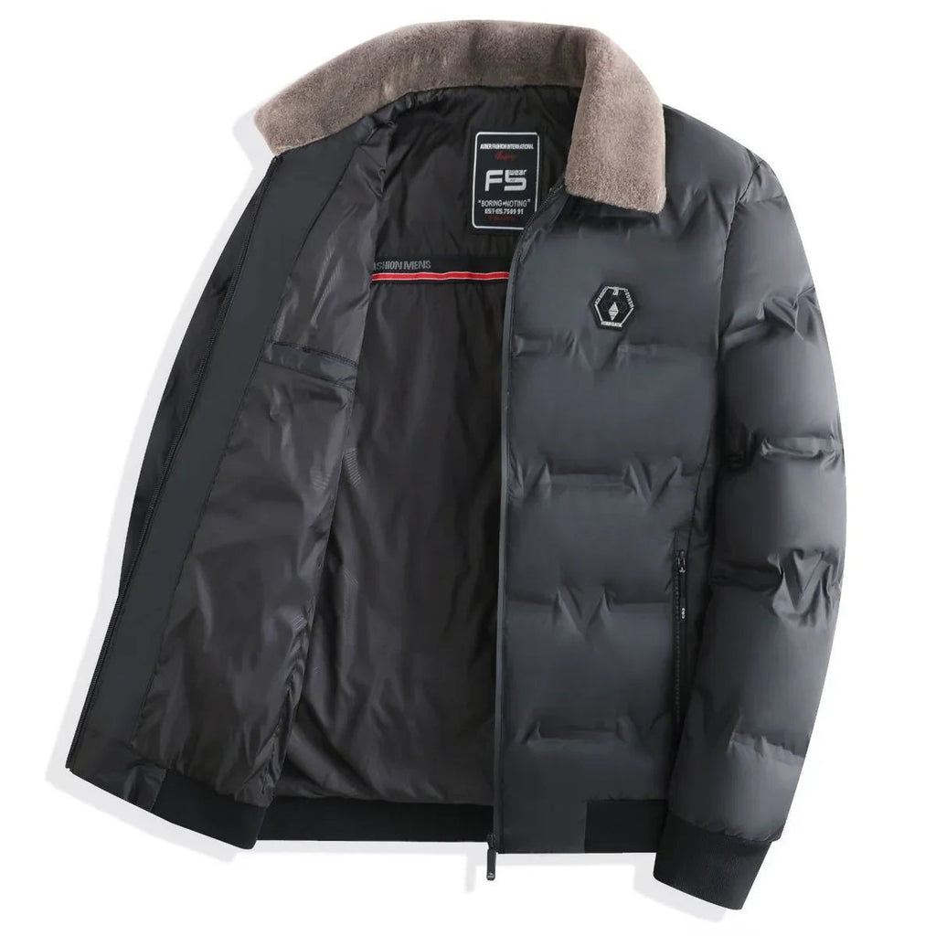Thick Winter Jacket Men - Warm Solid Color Down Coat for Youth, Available in 3 Stylish Colors