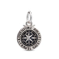 Travel Safe Compass Personalised Silver Charm - Jays Shop uk