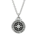 Travel Safe Compass St Christopher Small Silver Necklace - Jays Shop uk