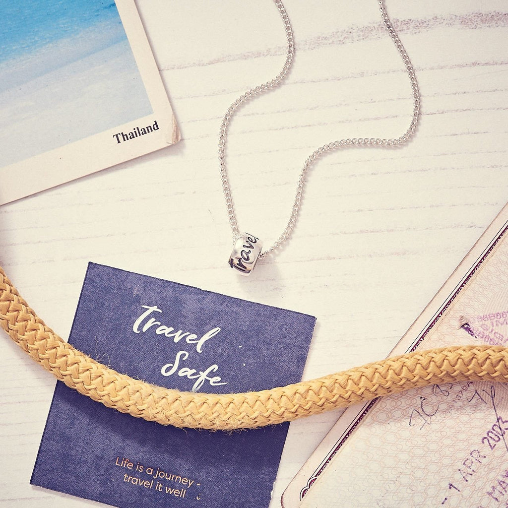 Travel Safe Recycled Silver Silver Necklace - Jays Shop uk