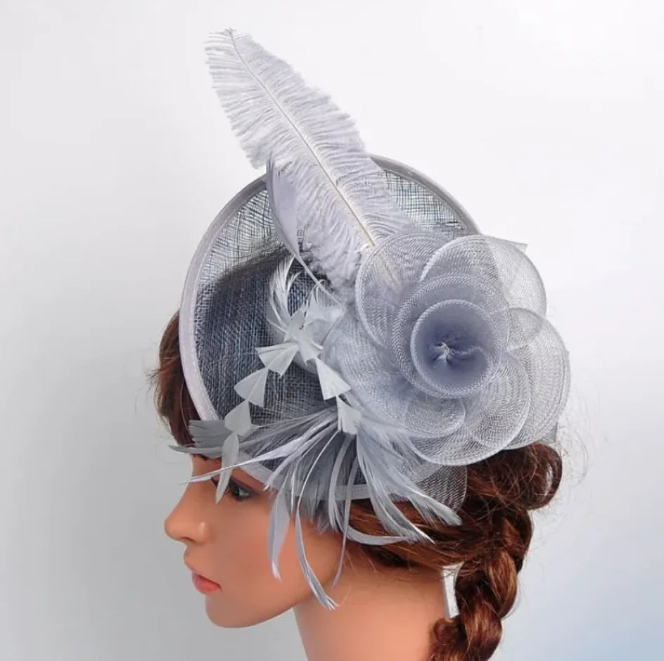 Hemp Yarn Ostrich Wool Banquet Top Hat