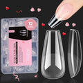 Beetles Gel Nail Tips Medium Coffin Etch X Nail Tips 12 Sizes 288Pcs Pre Shaped Half Matte Press On Nails Full Cover False Nails for Valentine Nails Acrylic Fake Nails Nail Extensions Kit