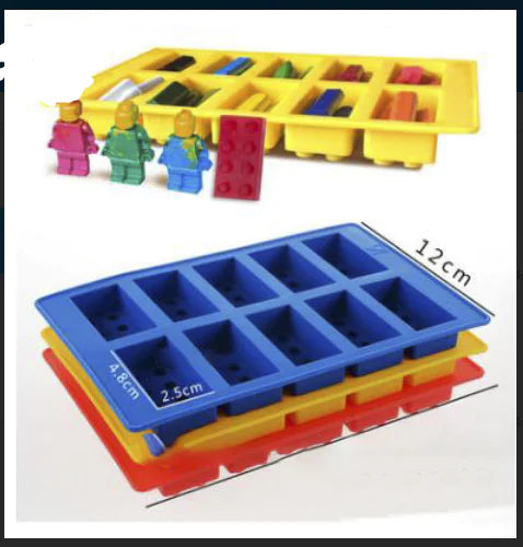LEGO Silicone Ice Cube Tray - Robot & Square Molds