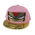 DIY Pixelated LEGO Cap in Gold and Silver Colors