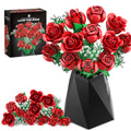 Rose Flowers Bouquet Building Set 960PCS Roses Artificial Flowers Botanical Collection for Dinner Table Home Decor Valentines Day Gifts for Her Him Valentines Birthday Flower Decorations