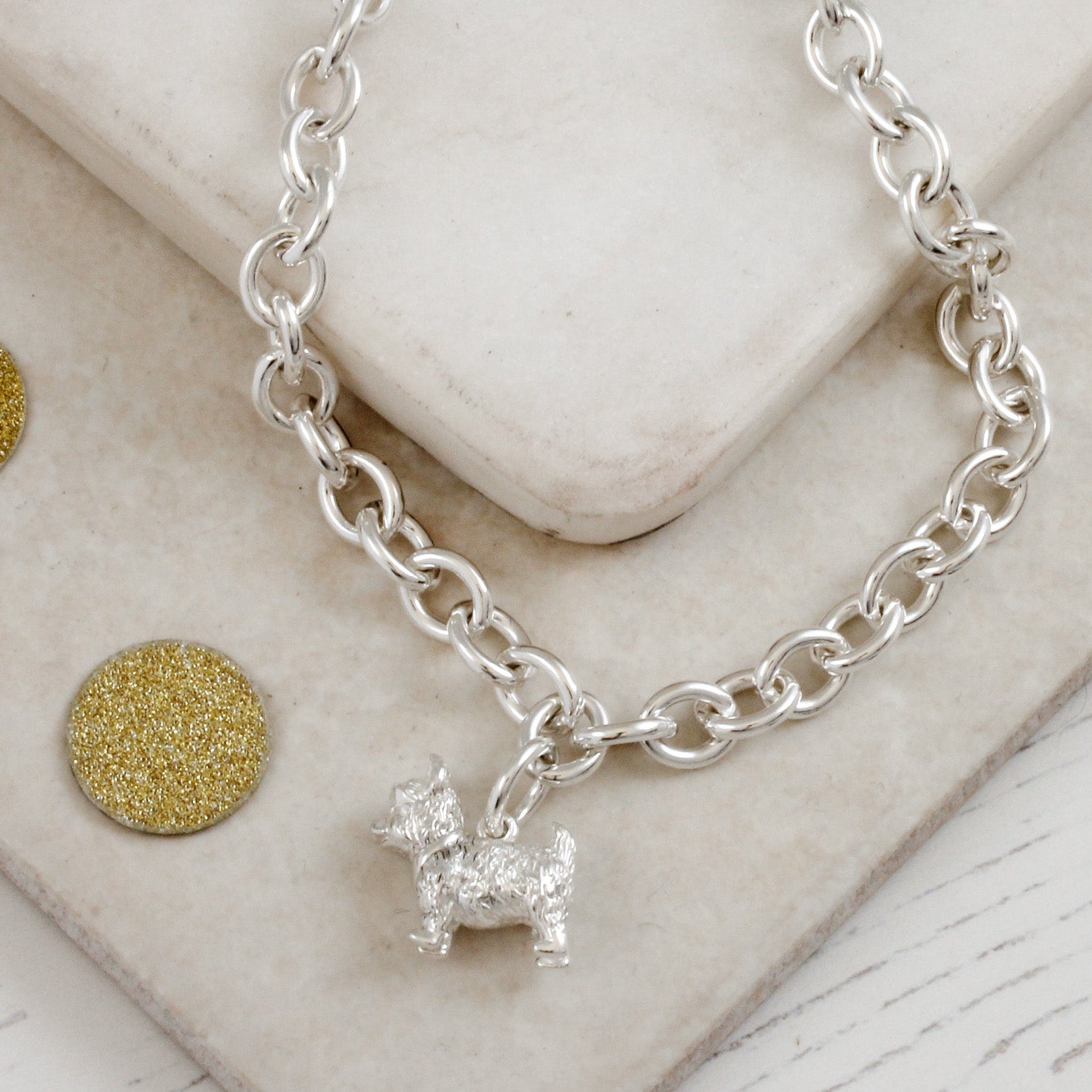 West Highland Terrier Silver Dog Charm