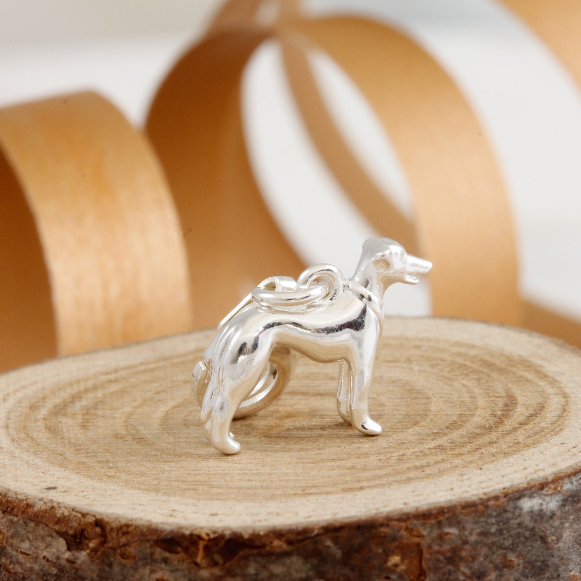 Whippet Silver Dog Charm - Jays Shop uk