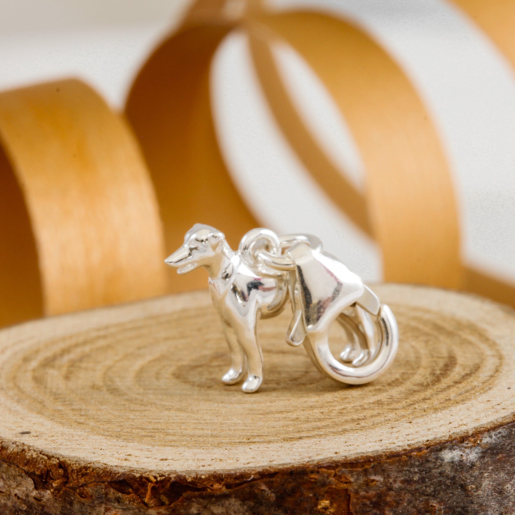 Whippet Silver Dog Charm - Jays Shop uk