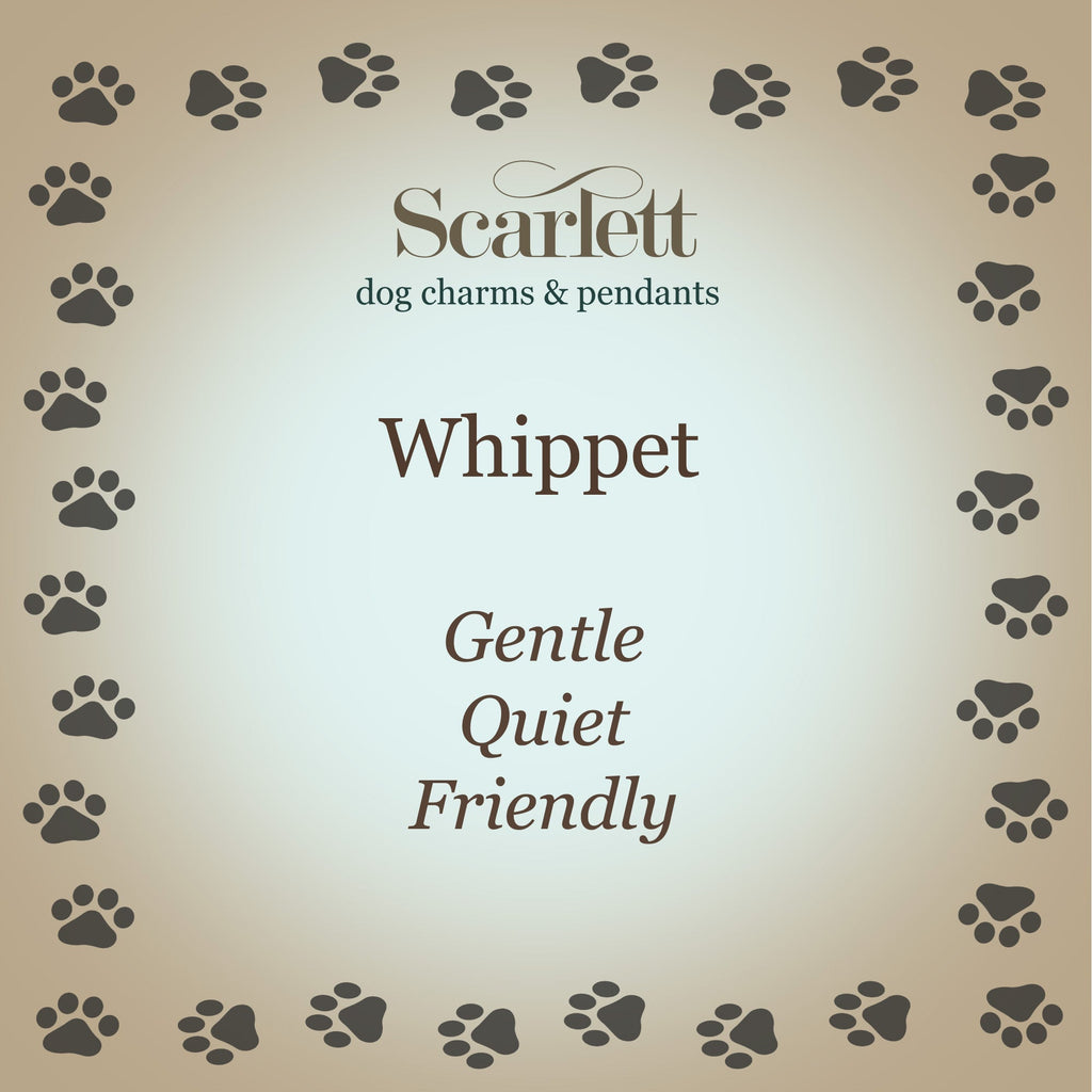 Whippet Silver Dog Charm - Jays Shop uk