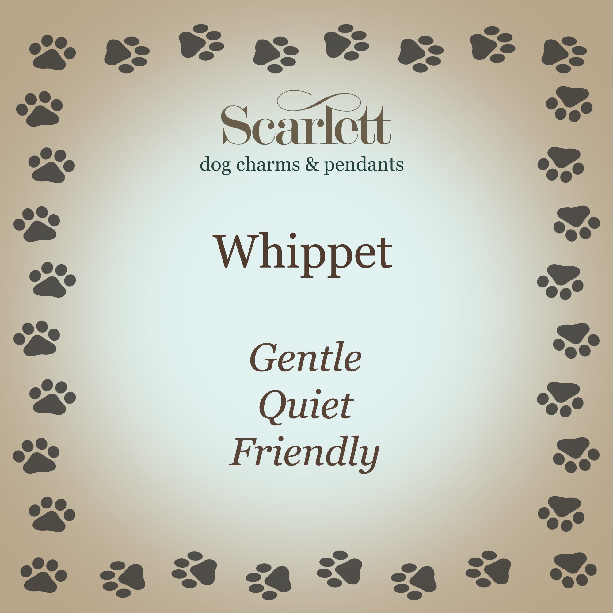 Whippet Silver Dog Charm - Jays Shop uk