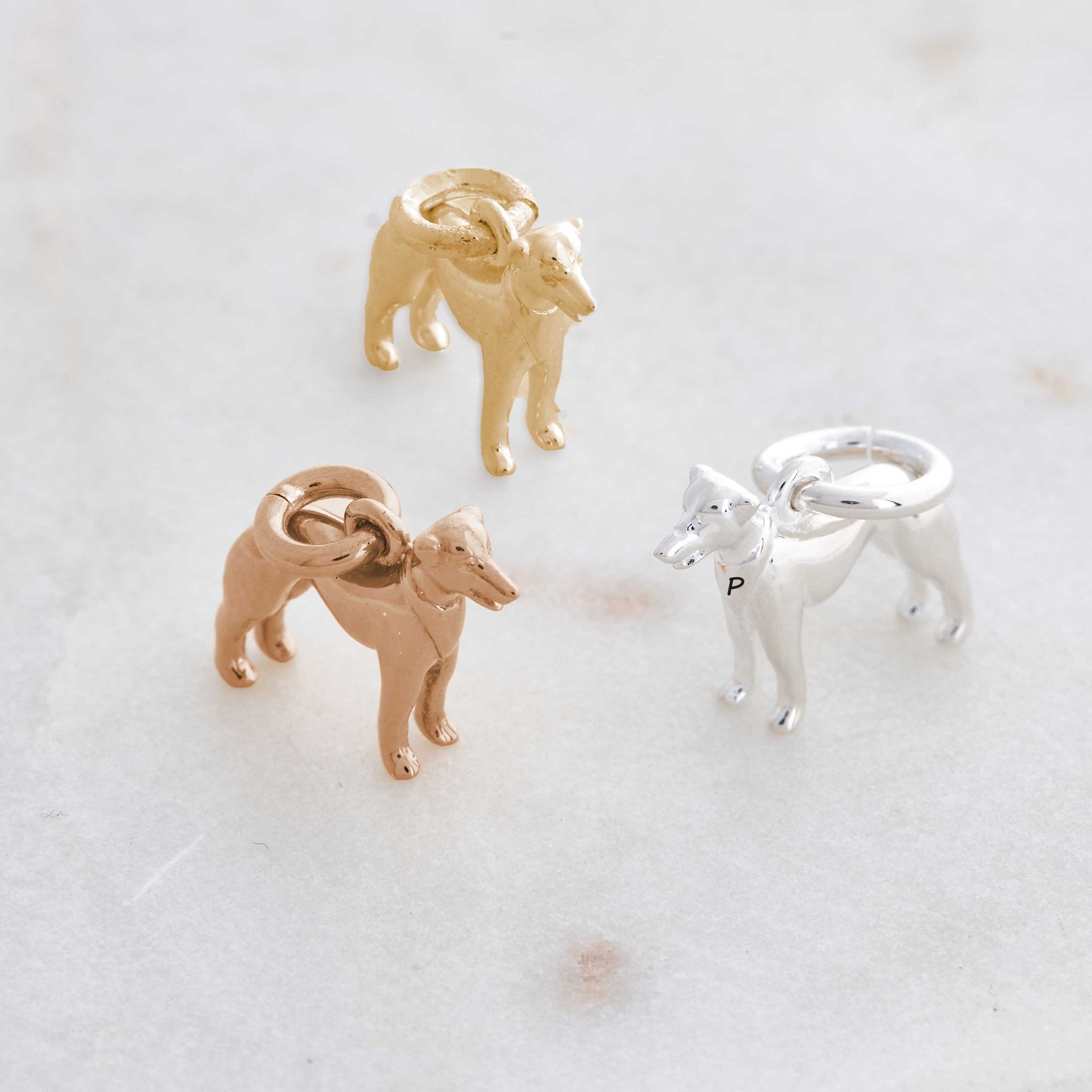 Whippet Silver Dog Charm - Jays Shop uk