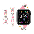 BONICI Smart Watch Band Compatible with Apple Watch iWatch 7/6/SE/5/4/3/2/1 (38mm 40mm 41mm) Beautiful Elegant Love Heart Valentine Sport Soft Silicone Rubber Replacement Bands -C(M/L)