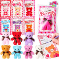 JOYIN 28 Pack Valentines Day Mini Plush Animals Toys with Gift Cards Mini Animals Keychains for Valentines Party Favor School Exchange Prize and Valentines Classroom Gift Exchange