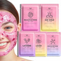 Jelly Mask for Facials - Pack of 5 | Valentines Gift | Hydrating Jelly Face Masks | Free Jade Roller & Spatula | Bulgarian Rose Lavender 24K Gold | Valentine Gifts for Women Galentines Day Gifts