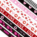 ALIBBON 9 Rolls 27 Yards 3/8" Valentines Day Ribbon Red Ribbons for Valentines Day Decor Love Decorative Grosgrain Satin Ribbon for Wedding Valentines Day Gift Wrapping Bows Crafting Supplies